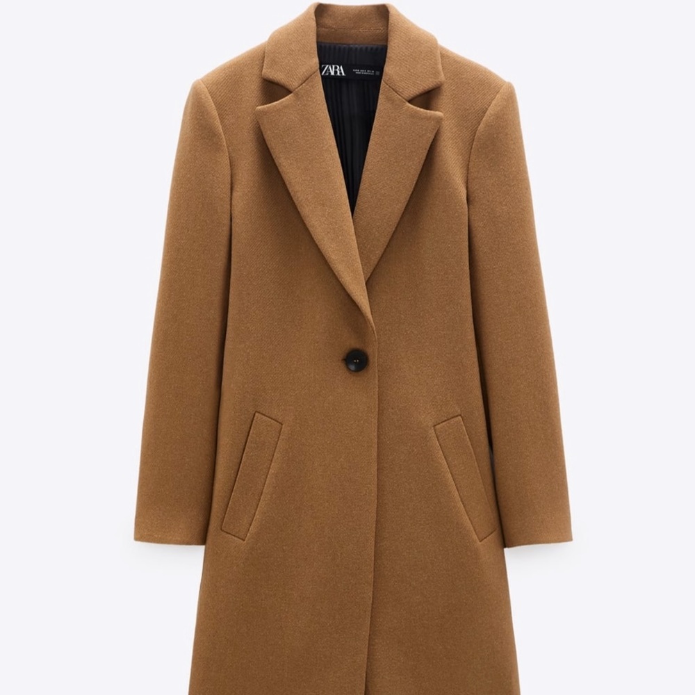 Zara - NWT Women’s Wool Blend Coat - Taupe Brown